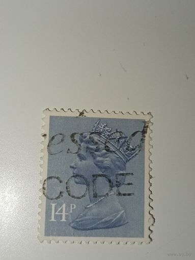 Великобритания 1971 Профиль королевы Елизаветы II, созданный на основе скульптуры Арнольда Машина