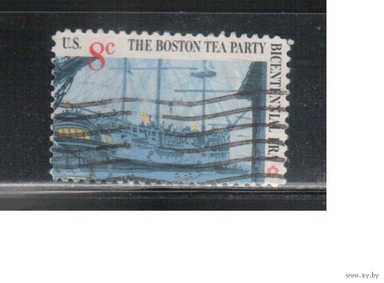 США-1973, (Мих.1110) , гаш. , 200-лет независимости, Флот, Корабли