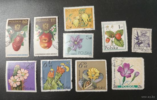 РАСПРОДАЖА КОЛЛЕКЦИИ. Польша. марки "флора, цветы"