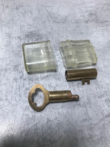 Зажигалка бензиновая ЗОЛОТОЙ КЛЮЧИК редкая коллекционная Советская времён СССР винтажная в оригинальном футляре