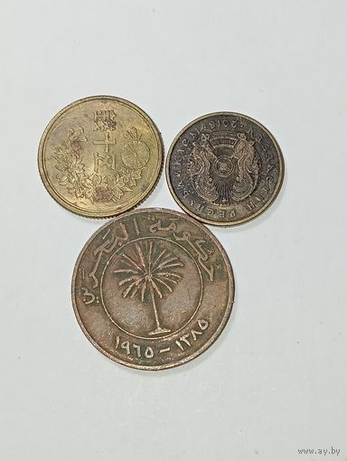 Лот монет Азия . С рубля .