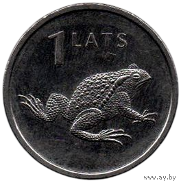 ЛАТВИЙСКАЯ РЕСПУБЛИКА. 1 ЛАТ 2010. ЖАБА /ЛЯГУШКА/.