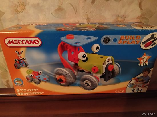 Конструктор Meccano(Франция),Трактор,возраст +4,Гоночные машинки(одним лотом 2 набора )
