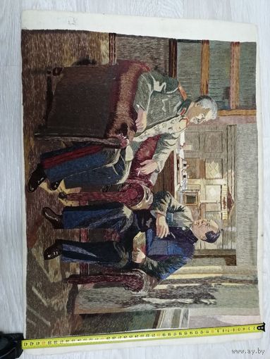Картина гладью Сталин и Мао
