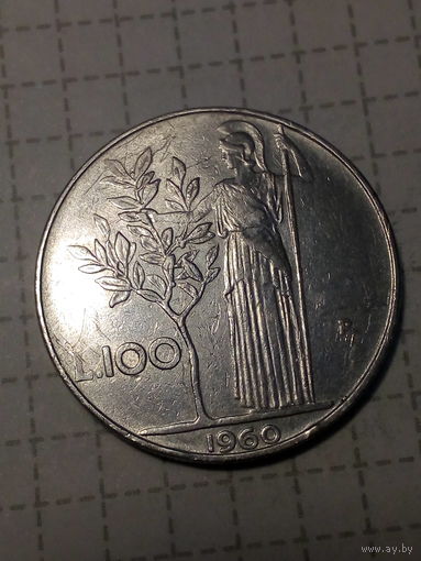 100 лир Италия  1960 год