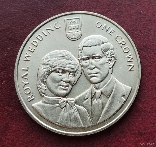 Гибралтар 1 крона, 1981 Свадьба Принца Чарльза и Леди Дианы.