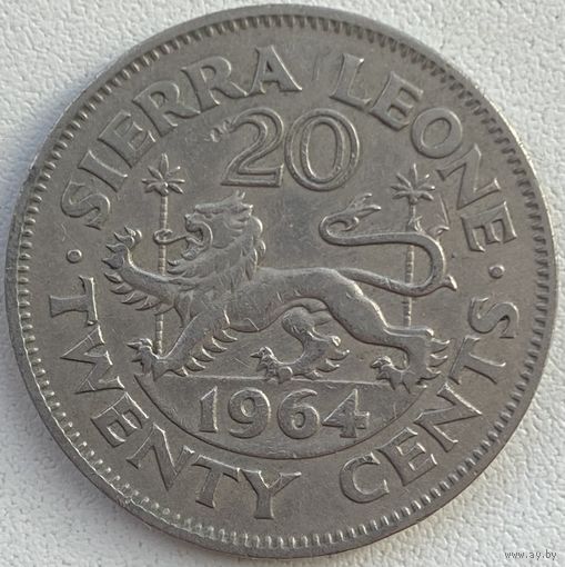 Сьерра-Леоне 20 центов 1964 г.
