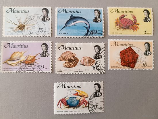 Рыбы, ракушки. Маврикий, 1969