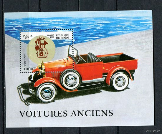 Бенин - 1997 - Старинные автомобили - [Mi. bl. 30] - 1 блок. MNH.  (Лот 146BK)