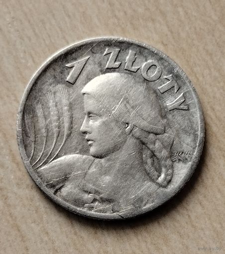 1 злоты,Жница.