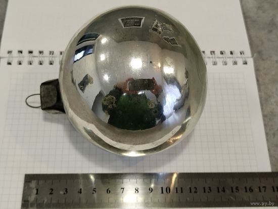 Елочная игрушка Шар огромный толстое стекло Кремлевская игрушка