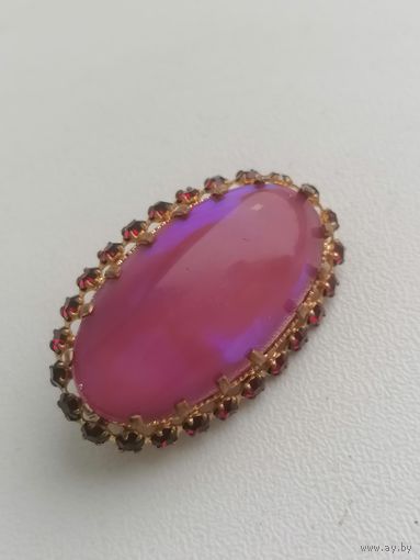 Брошь леденец, Глушенное стекло, шикарный, очень редкий, торги с Рубля