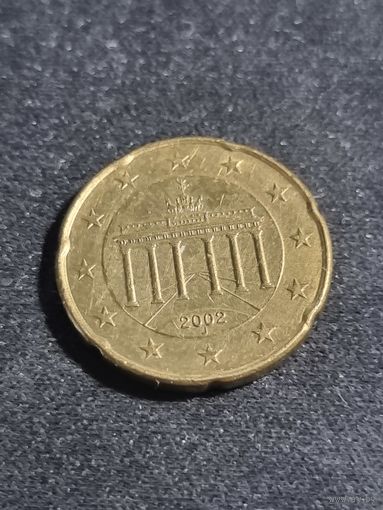 Германия 20 евроцентов 2002 J