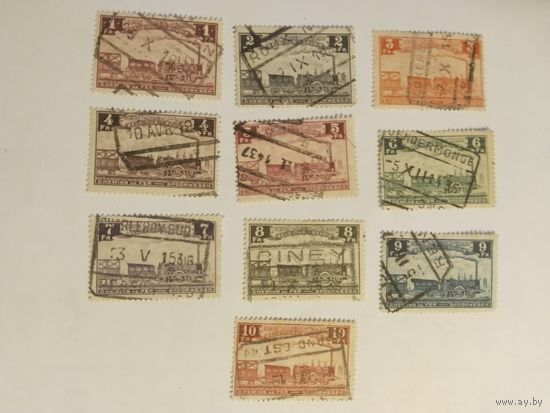 Бельгия 1935  10 м   ж/д марки