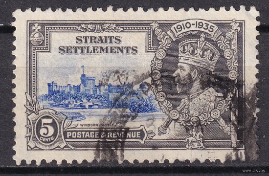 49.BrKS. Великобритания. Колонии. Стрейтс-Сетлментс. Серебряный юбилей. Георг V. 1935 г. 5c. Mi.#188.
