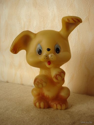 Резиновая  игрушка "Собака". СССР, вторая половина прошлого века.