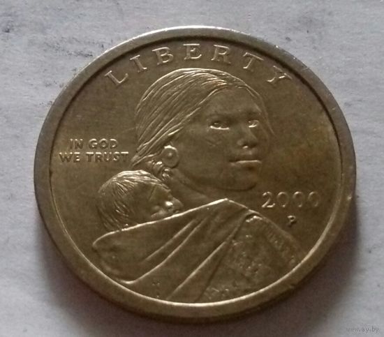 1 доллар США 2000 г., парящий орел, двор P