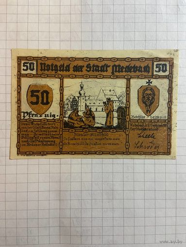 50 пфеннингов (нотгельды) г. Германия.