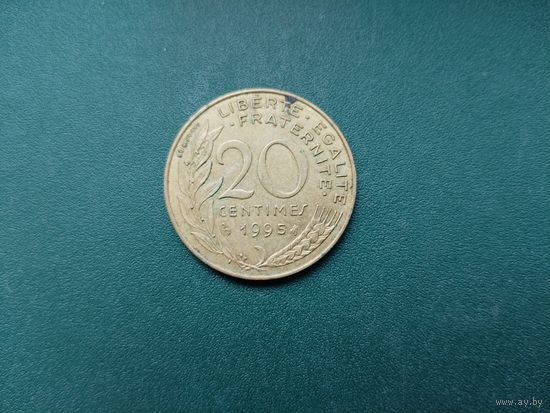 20 сантимов Франция.