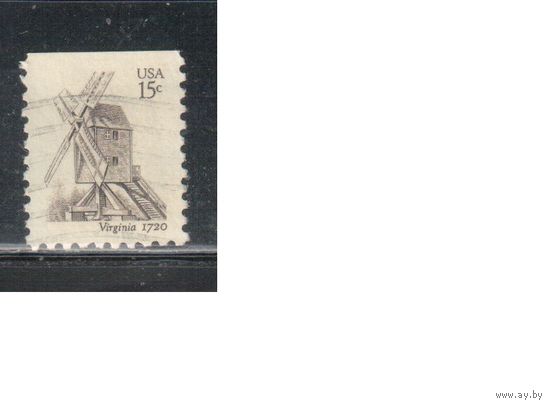 США-1980, (Мих.1415) , гаш.  , Стандарт, "Американа", Мельницы