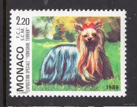 Монако 1989 MNH Фауна Выставка собак. Йоркширский терьер