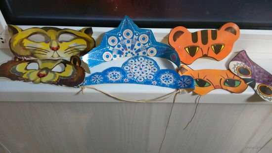 Новогодняя маска ссср, корона ссср, карнавальные маски
