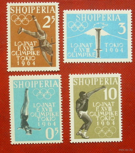 Албания. Спорт. ( 5 марок ) 1964 года. 8-8.