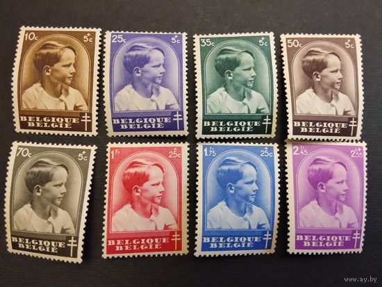 Бельгия.1936г. Mi434-441.* Много лотов старой Бельгии.