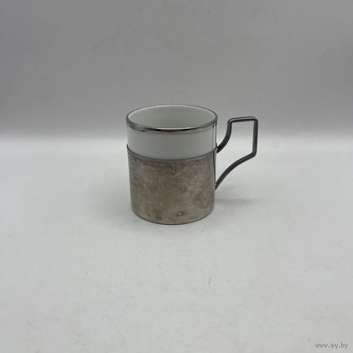 Кофейная чашка в посеребренном подстаканнике. Италия-Германия. 3732