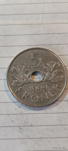 Норвегия 5 крон 1999