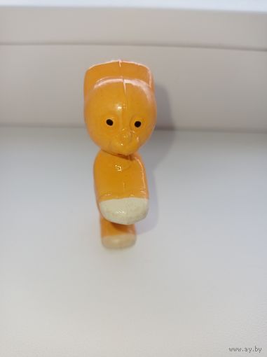 Игрушка ссср, колкий пластик, кот, кошка из сказки "Репка"