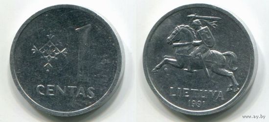 Литва. 1 цент 1991, монета