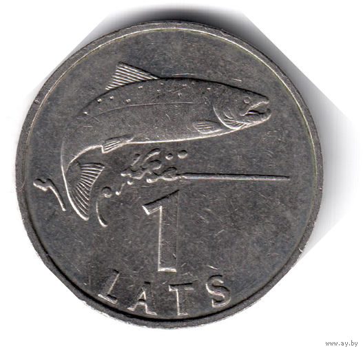 Латвия. 1 лат. 2007 г.