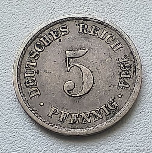 Германия 5 пфеннигов, 1914 A  2-12-40
