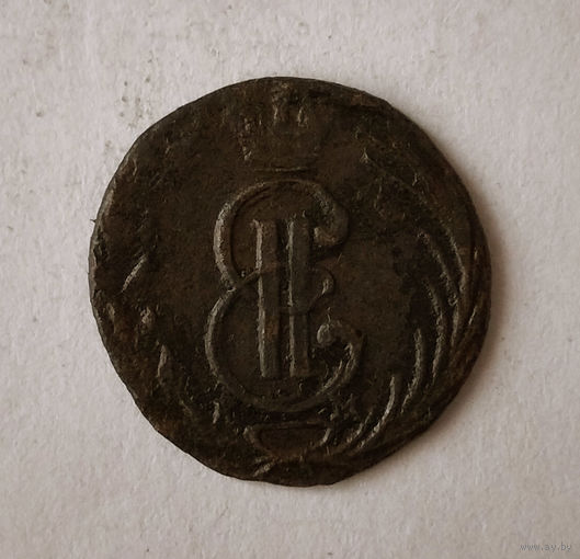 Полушка, Сибирь, 1770 год, КМ, XF, (Редкая, R1 по Биткину, 1,5 руб по Петрову).