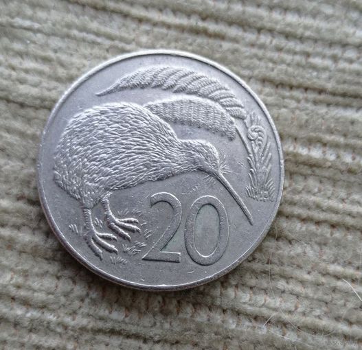 Werty71 Новая Зеландия 20 центов 1987 птица Киви