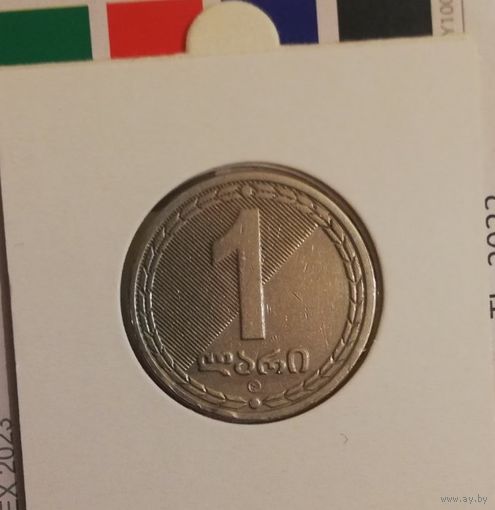Грузия 1 лари 2006 в холдере