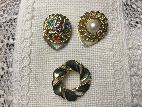 Брошь зажим для платка Германия винтаж