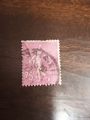 Франция 75 сантимов 1924 год Сеятельница