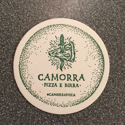 Подставка под пиво бара Camorra Pizza e Birra / Беларусь - Россия /