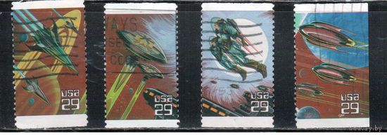 США-1993, (Мих.2337-2341) , гаш., Космос, 4 марки(1)