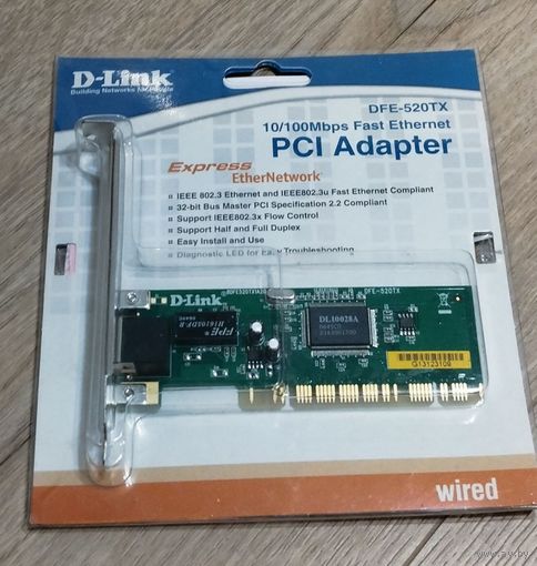 Сетевая карта D-Link PCI 10/100 Mbps, новая