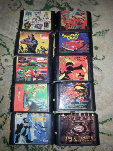 Картриджи Sega 16 bit 10 штук одним лотом