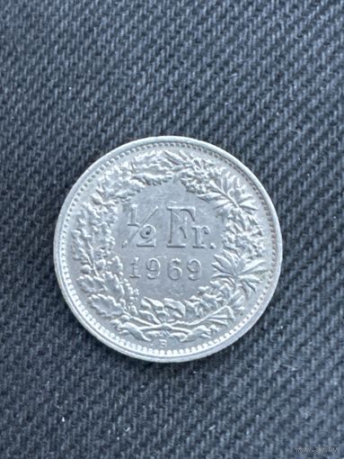 1/2 франка Швейцария 1969