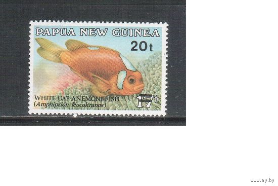 Папуа Новая-Гвинея-1989 (Мих.592) , ** , Морская фауна,Рыбы Надп.