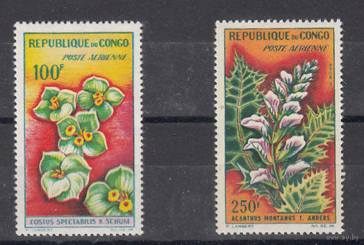 Флора. Цветы. Конго. 1963. Полная серия. Michel N 28,34 (14,5 е)