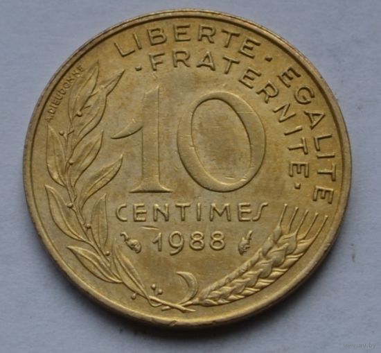 Франция, 10 сантимов 1988 г.