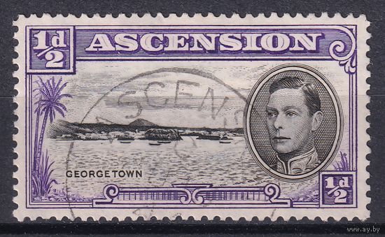 159.BrK. Великобритания. Колонии. Асенсьон. Георг VI. Местные мотивы. 1938 г. 1/2d. Mi.#39A.