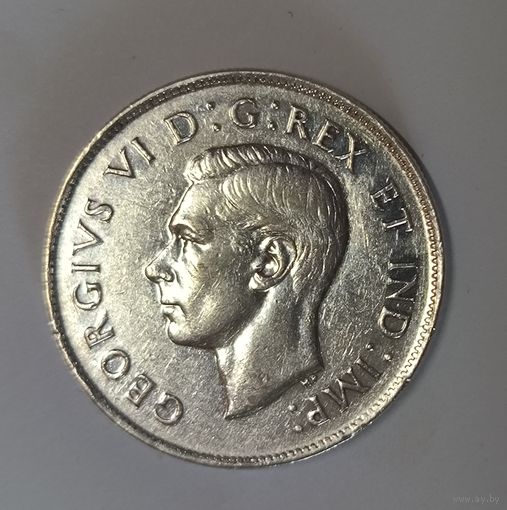 С рубля без мц! 50 центов 1944 Канада серебро