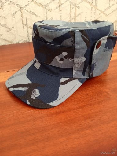 Кепка, 56 размер (синий камуфляж).